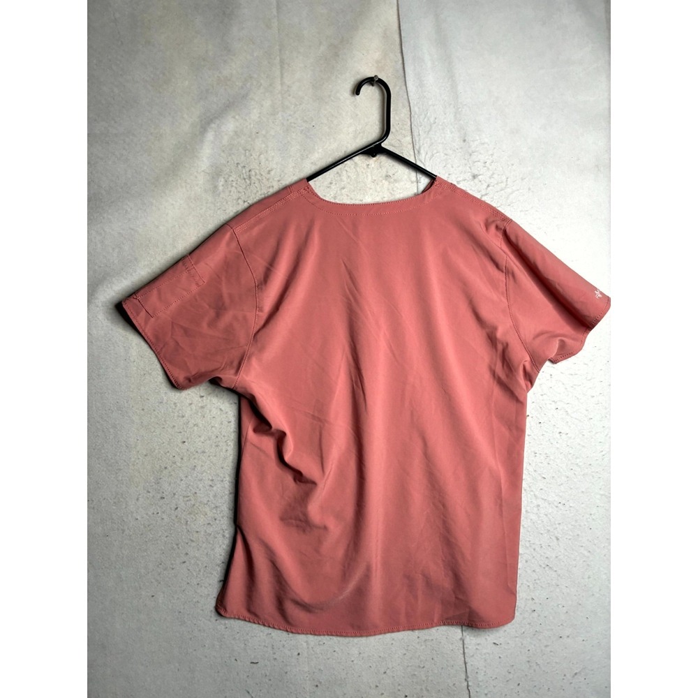 Carhartt Force Modern Fit Scrub Top Womens XL Dusty Rose Stretch V Neck Medical - Picture 2 of 13